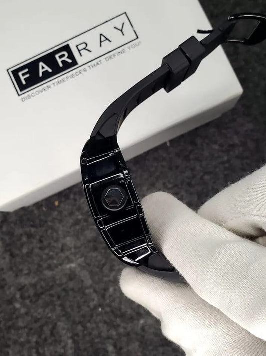 FARRAY Black Skeleton Automatic Watch
