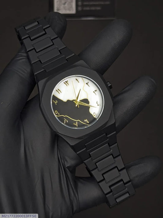 Man's Black Arabic Aura watch