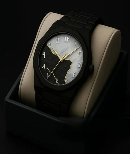 Man's Black Arabic Aura watch